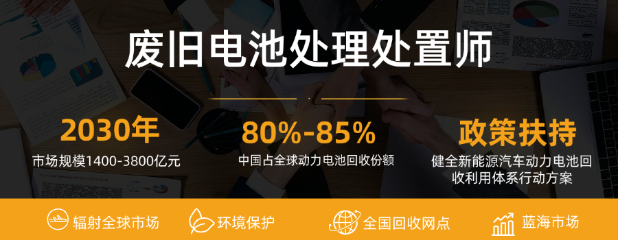 废旧电池回收迎来黄金时代！“废旧电池处理处置师”培训火热招生中，带你抢占千亿级绿色职业新风口！